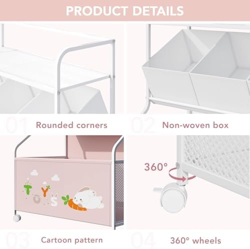 BBLIKE Toy Storage Organizer, Large Toy Box with Wheels for Boys and Girls - Image 6