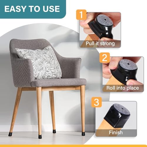Ansible 24 Pcs Chair Leg Floor Protectors Round - Image 4