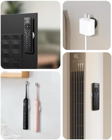 6 Pack Magnetic Remote Control Holder, Silicone, Self-Adhesive No-Drill - Image 7