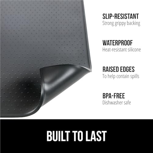 GORILLA GRIP Silicone Coffee Mat, Espresso Bar Essentials, 18x28, Black - Image 2