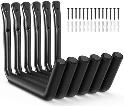 niffgaff Heavy Duty Garage Storage Hooks - 120 LB Capacity Wall Mounted Rack for Kayaks, Ladders, and Bikes by niffgaff