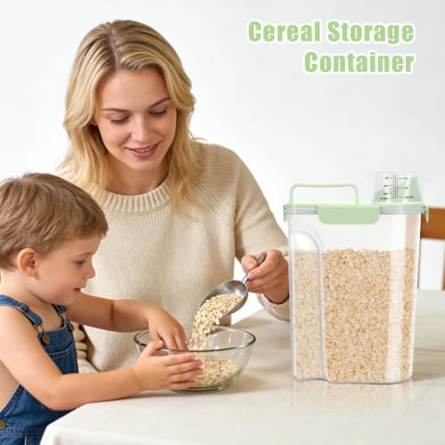 5 Lbs Pet Dog Food Storage Container for Travel Bird Seed Dispenser - Green - Image 5
