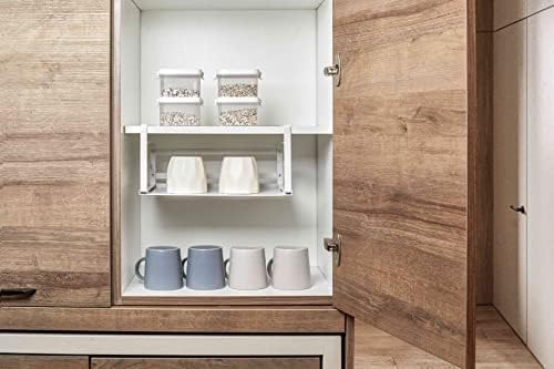 Nxconsu Under Shelf Basket 2 Pack, Cabinet Storage Organizer, 13.4" White - Image 5