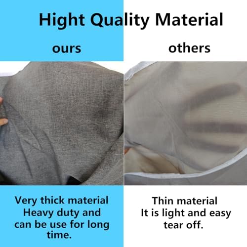 XL Hanging Laundry Hamper, Over the Door Laundry Hamper and Baskets, Wide Opening Hanging Laundry Bag, Hanging Hamper for Bathroom,Dorm,Laundry Room,Camper,Chrismast Gift(Grey-2Pack) - Image 3