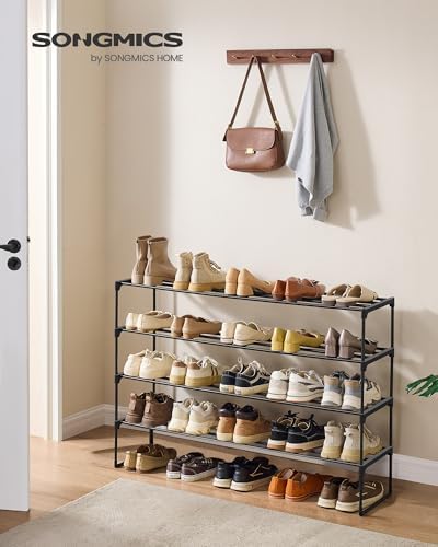 SONGMICS Shoe Rack, 4-Tier Shoe Organizer, Metal Storage Shelf - Image 3