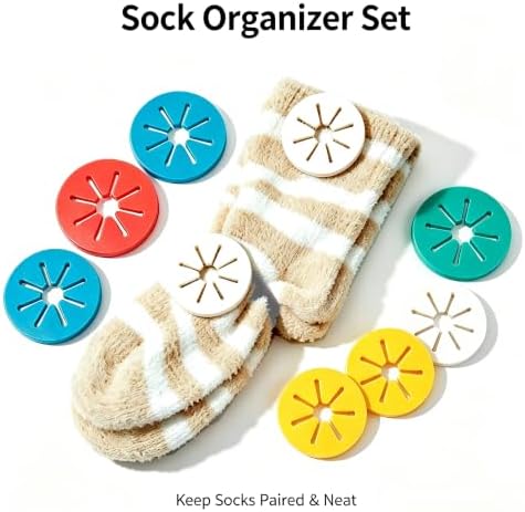 Cooplay Sock Holders Stockings Ring Clip Locks Washing Sorters Organizer Tool for House (30) - Image 2