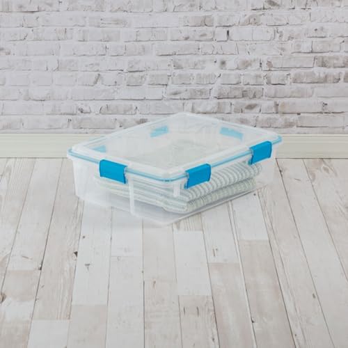 Sterilite Gasket Storage Box with Lids for Home & Office, 37 Quart, 4-Pack - Image 5