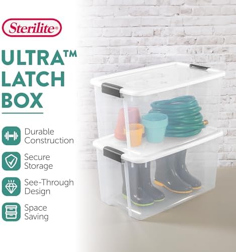 Sterilite Ultra Latch Box with Lids for Home and Office, 70 Quart, 24-Pack - Image 2