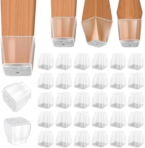BALEINE 32PCS Silicone Chair Leg Floor Protectors for Hardwood Floors by BALEINE