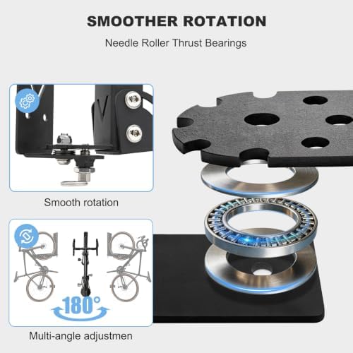 CXRCY Bike Swivel Rack, Wall-Mounted, 90 lb Capacity - Image 3