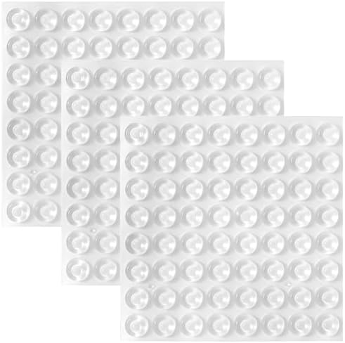 CHUNZEXI 400 PCS Clear Cabinet Door Bumpers, 3/8 Inch Round Rubber Pads by CHUNZEXI