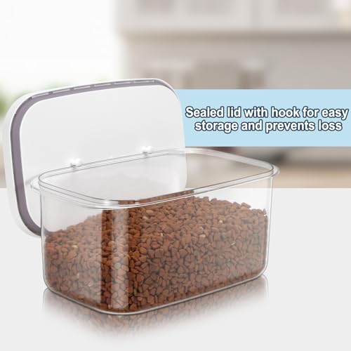 LEAWALK 6 Lbs Airtight Dog Cat Pet Food Storage Container PopTop White - Image 6