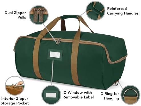Covermates Storage Duffel Bag, 24" W x 16" D x 11" H, Green - Image 5