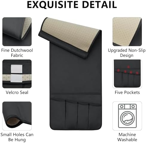 Remote Control Holder for Armchair Caddy, Remote Holder with 5 Pockets - Image 5