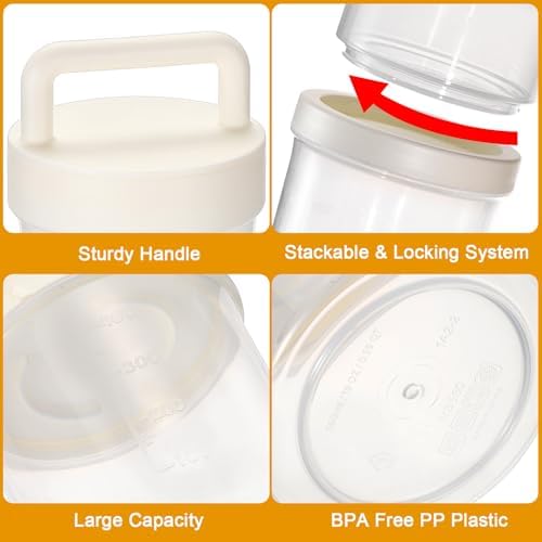 Portable Laundry Detergent Dispenser with Handle, Stackable Storage - Image 3