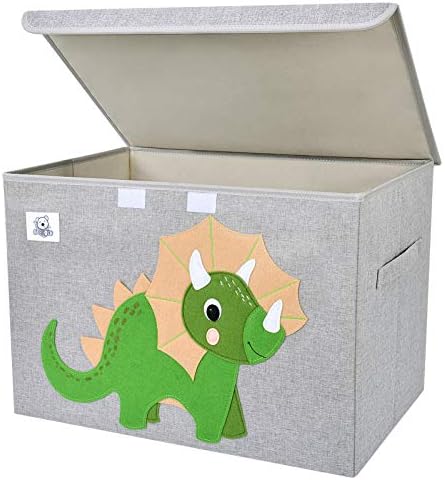 Large Toy Box Storage with Lid, Foldable Fabric Toy Chest Storage for Kids by CLCROBD