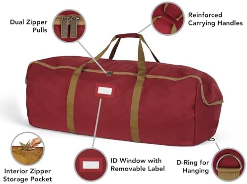 Covermates Storage Duffel Bag, 36" W x 20" D x 15" H, Red - Image 5