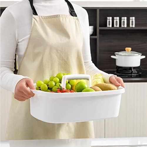 Large Cleaning Supplies Caddy Portable Shower Caddy Basket White - Image 2