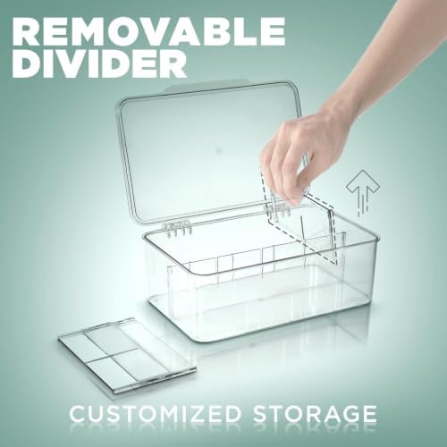 Utopia Home Tea Bag Organizer with Lids, Stackable Tea Box, 1 Pack, Clear - Image 5