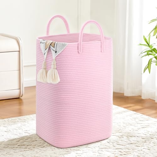 Artfeel Laundry Basket,Woven Cotton Rope Laundry Hamper,100L Versatile Storage for Dirty Clothes,Baby Toys,and Blankets in Bathroom, Nursery,and Living Room by Artfeel