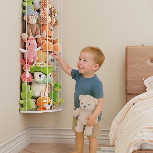 BBLIKE Stuffed Animal Storage, Corner Plush Toy Organizer with Hardware - Image 4