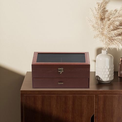 AUTOARK Leather & Velvet 12 Piece Eyeglasses Display Case,Coffee,AW-164 - Image 7