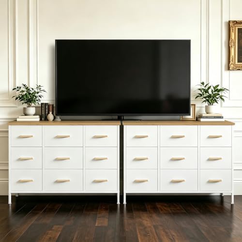 VASICAR Wide TV Stand Modern TV Console, 9 Drawers Dresser for Bedroom - Image 7