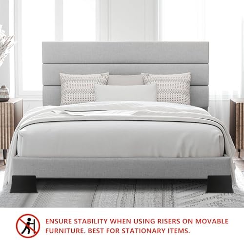 4 Pack Bed Risers 3 inch, Oversized Furniture Risers Heavy Duty - Image 3