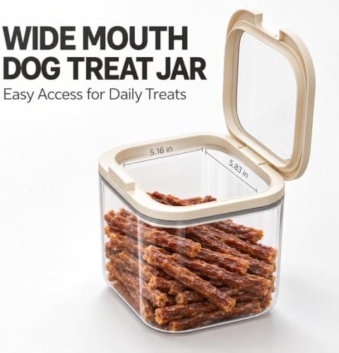 LivLab Mker 20lbs Pet Food Containers,One-Handed Opening, Clear, Stackable - Image 4