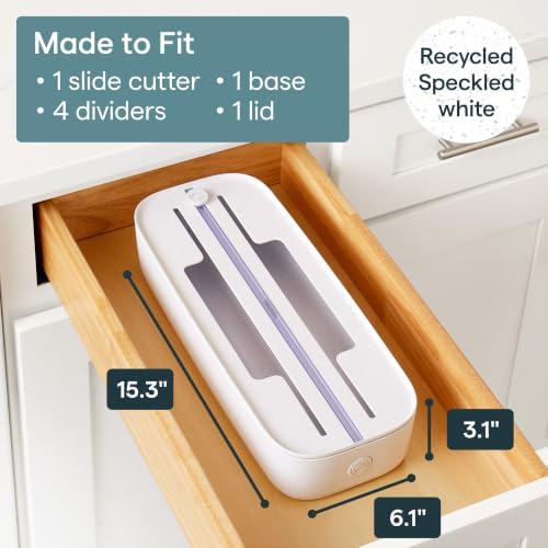 YouCopia StoraRoll Food Wrap Dispenser 2-in-1, Aluminum Foil Wrap Organizer - Image 3