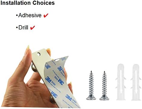 Small Coat Rack Hooks for Wall, Screw in and Adhesive Hooks, Stainless Steel, Door Hooks with 4 Heavy Duty Hooks for Coat Hat Towel Key (4 Hooks, Silver) - Image 4
