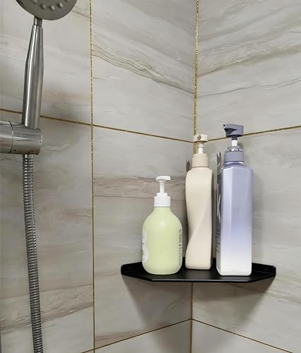 8 Inch Black Floating Corner Shelf Wall Mounted, Triangle Storage Shelf for Kitchen, Speakers, Wine, Decor & Small Electronics - Image 5