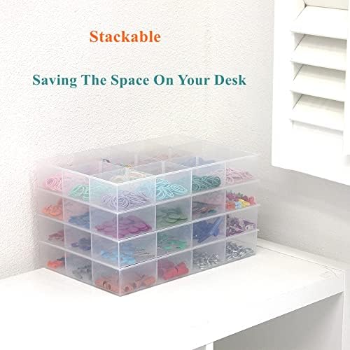 2 Pack Fixed 12 Grids Clear Plastic Organizer Sorting Tray - Image 6