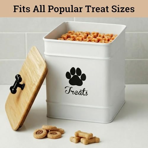 Dog Treat Container Airtight, 6"W x 8"H, Powder Coated, 12 Cup Capacity - Image 5