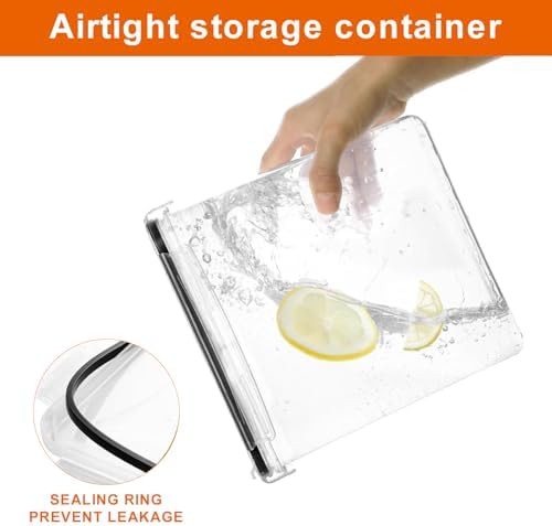 4pk 2.8L Airtight Containers, Clear Stackable Dry Food Storage - Image 4