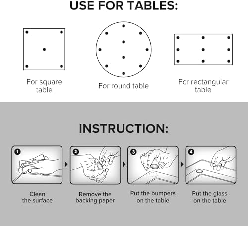 X-Protector Glass Table Top Bumpers - 20 PCS 1.2" Self-Adhesive - Image 6