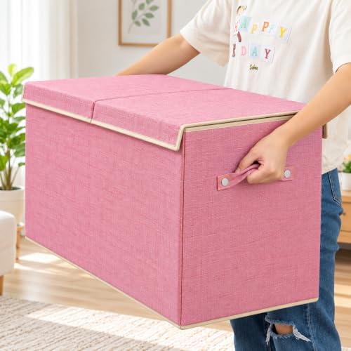 Large Toy Box Chest Storage with Flip-Top Lid, Kids Toy Storage Bin Boxes - Image 5