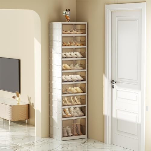 SYNCVIBE Shoe Rack Organizer for Entryway, 9 Tiers, 18 Pairs, 17.3" Wide by SYNCVIBE