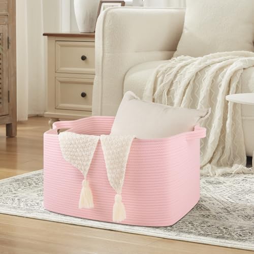 OIASKET 65L Extra Large Blanket Basket Living Room, 19.7"x15.8"x11.8" - Image 4