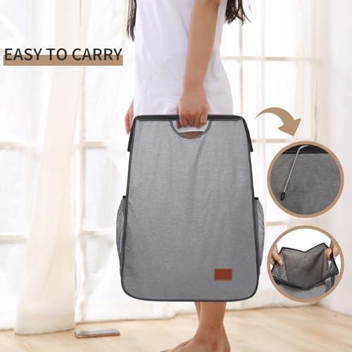 Ligereza Hanging Laundry Hamper Bag is Suitabled for Any Door- Large Capacity Hanging Laundry Basket Won't Scratch the Door Paint -Over the Door Laundry Hamper with Big Metal Rim Opening - Image 4
