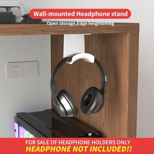 Game Headphone Stand for Desk Mini Headphone Hanger Holder with Strong Adhesive Game Headset Stand Headphone Holder-Under Desk… - Image 2