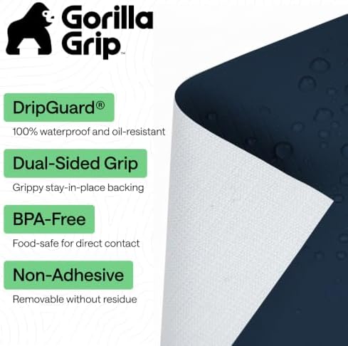 GORILLA GRIP Shelf Liner, Kitchen Drawer Protector, 12x240 Navy Blue - Image 2