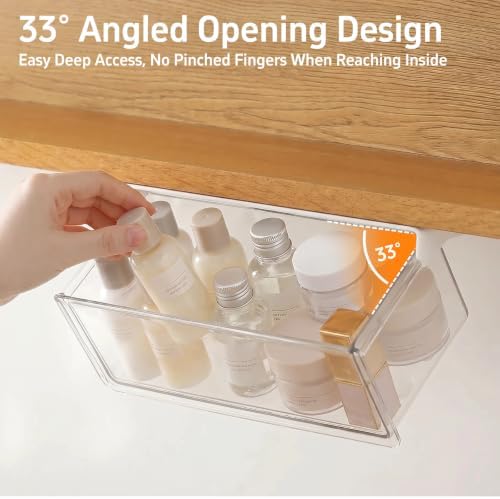 Medicine Cabinet Organizer Drawer, Under Shelf Storage for Bathroom - Image 3