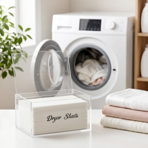 Acrylic Dryer Sheet Holder Dispenser Container,Bonus Black Labels Included - Image 4