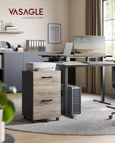 VASAGLE 2-Drawer File Cabinet, Small Rolling Filing Cabinet - Image 2