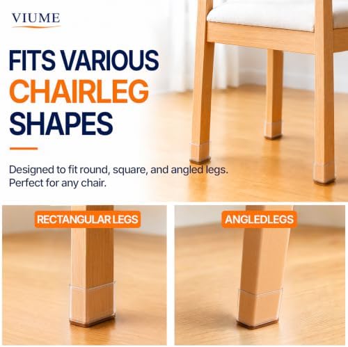 24 Pcs Chair Leg Floor Protectors for Hardwood Floors Rectangle - Image 5