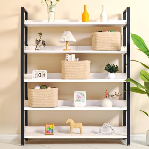 ICERZCZ Decorative Storage Baskets for Organizing Shelves, Toy Basket for Nursery, Woven Cotton Rope Baskets for Decor, Towel Basket for Bathroom, 15"x11"x9.5", 3 Packs, Brown - Image 2