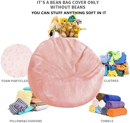 Stuffed Animal Storage Bean Bag Chair Cover (No Filler) Washable - Image 4