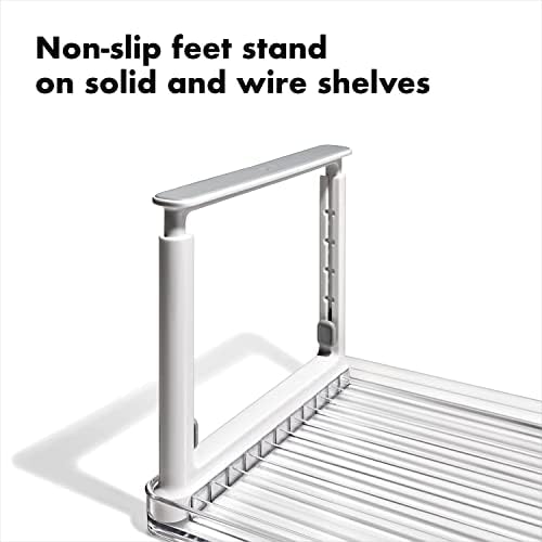 OXO Good Grips Adjustable Height Fridge Shelf Riser - Image 3