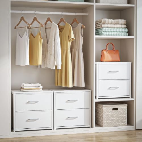 Stackable Storage Drawers, Closet Drawers, White - Image 4